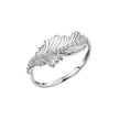 Laura Ashley Silver Plume Feather Ring