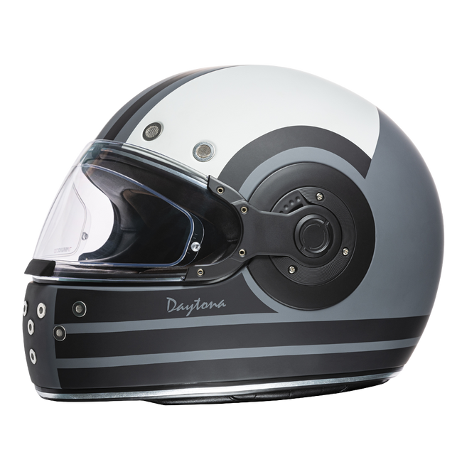 Casco integrale Daytona Retro approvato DOT ed ECE: stile vintage per uomo, donna e ragazzi - con visiera Racer