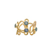Anillo Ajustable de Piedra Preciosa Thalia: Labradorita