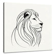 Regal Lion Silhouette Canvas