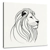 Regal Lion Silhouette Canvas