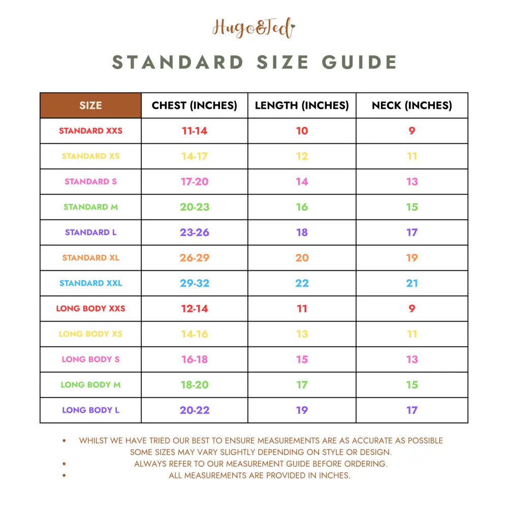 Standard Size Fleece Dog Jumpsuit - Ready to Ship | Hugo and Ted