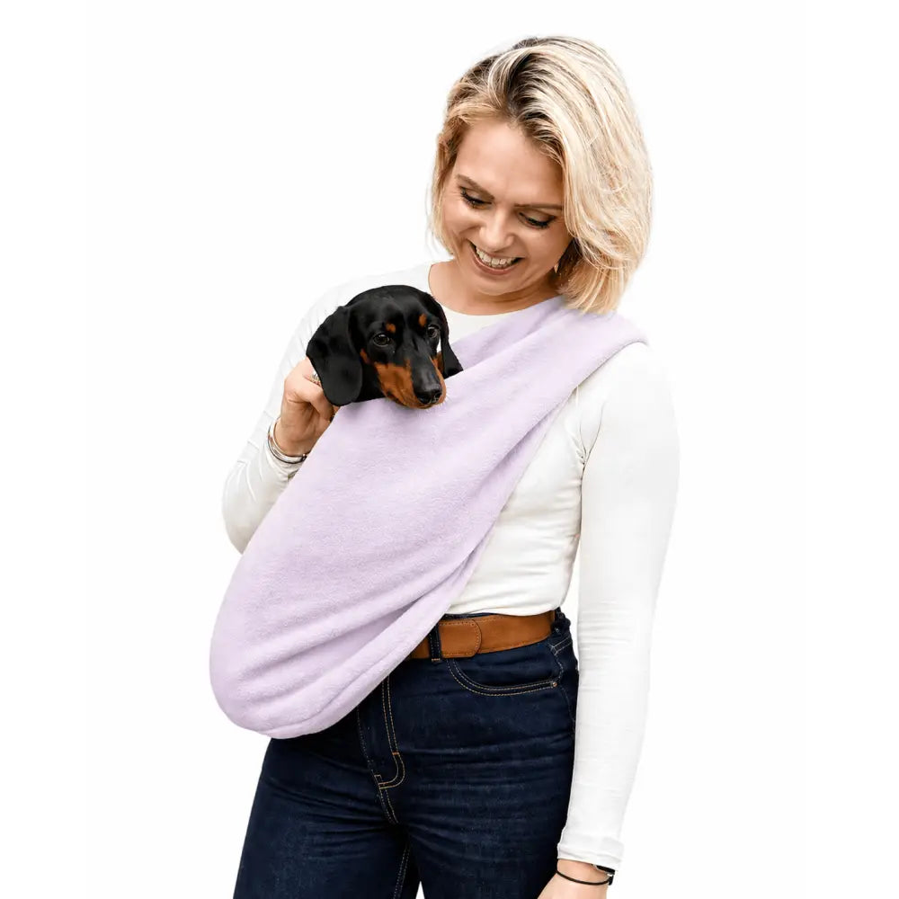 Standard Size Pastel Collection Fleece Dog Sling Carrier - Ready to Ship | Hugo and Ted