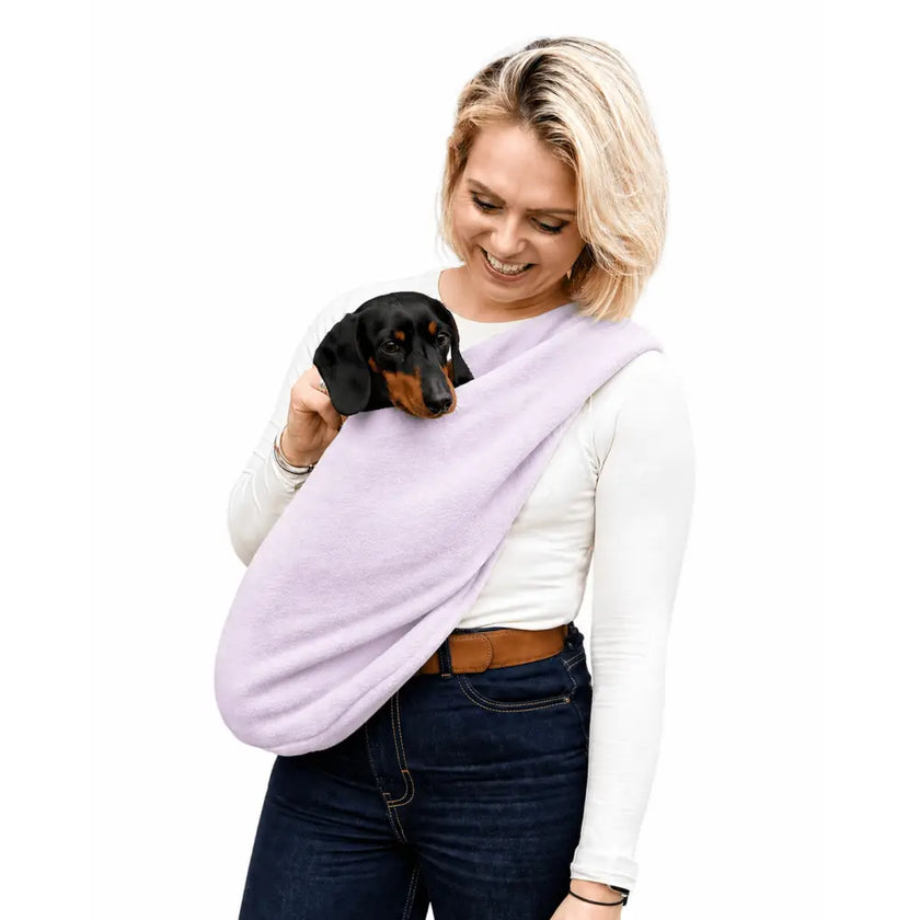 Standard Size Pastel Collection Fleece Dog Sling Carrier - Ready to Ship | Hugo and Ted