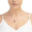 Mixed Flower Heart Pendant Necklace