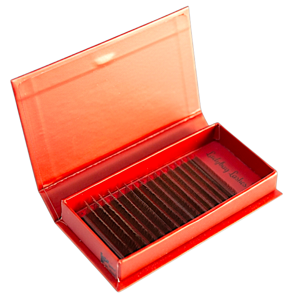 Brown YY Lash Single Length 16 Row Tray