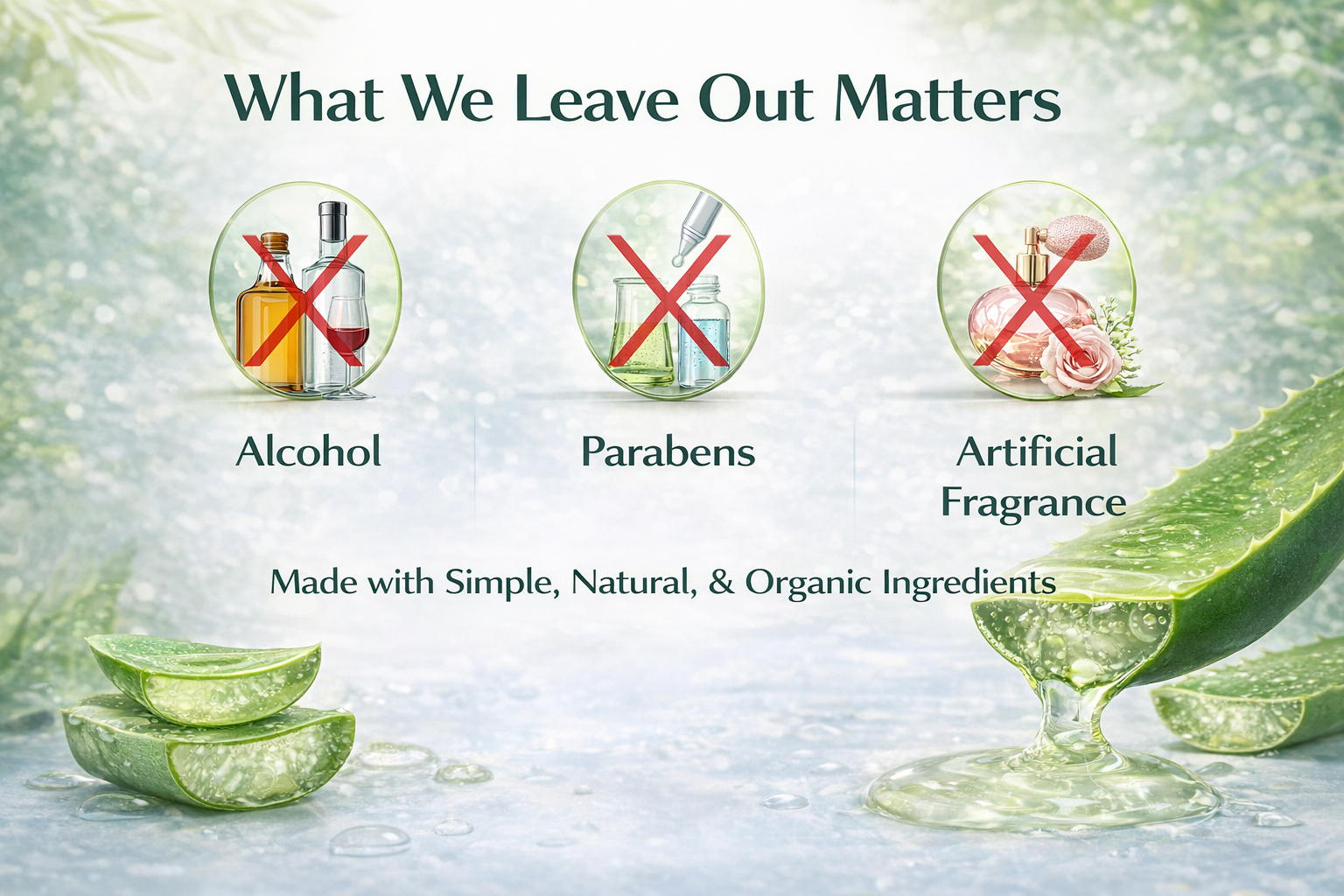 Organic Aloe Vera Gel for Natural Skin Relief & Hydration | Ammuri