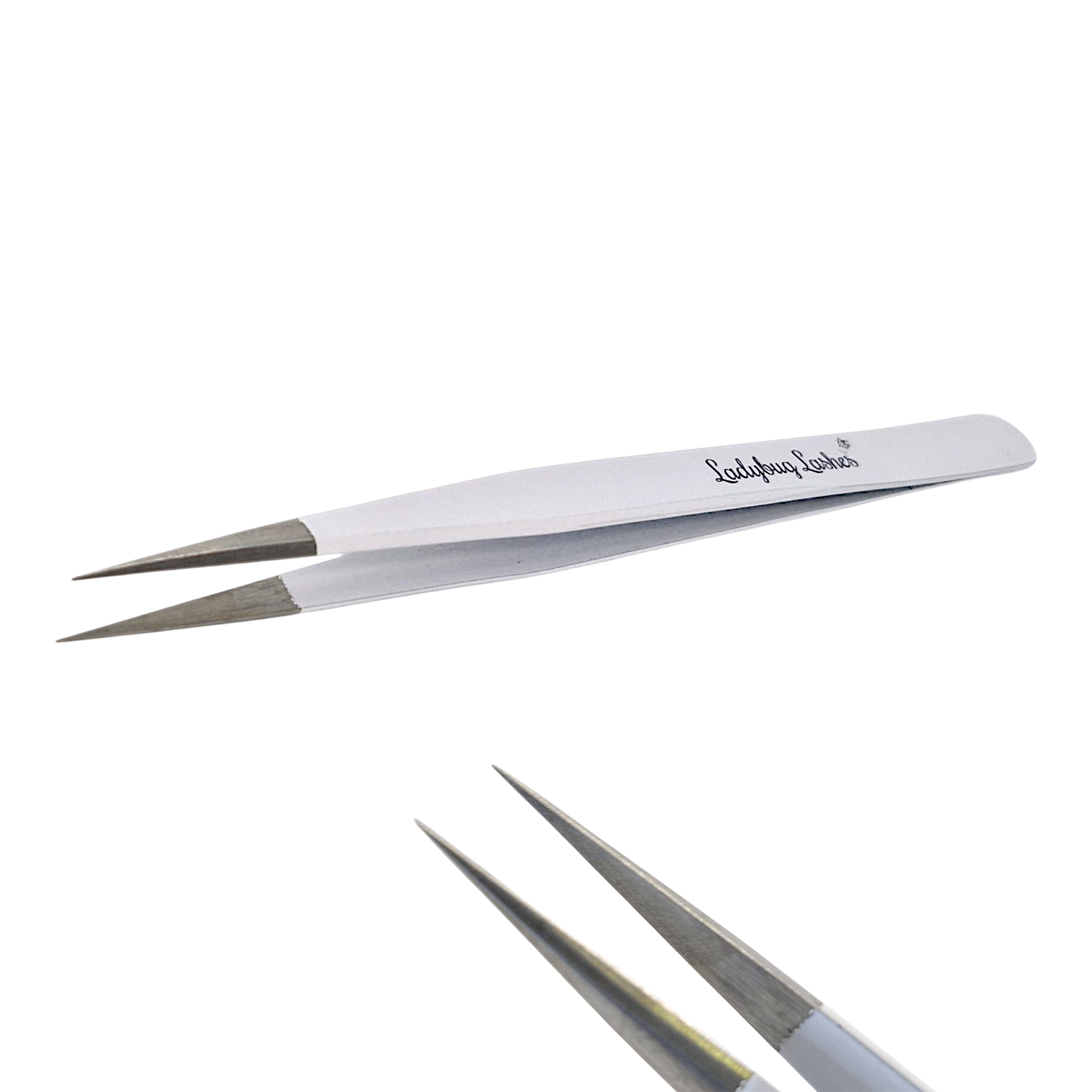 Straight Tip Isolation Tweezers Non Fibre Grip