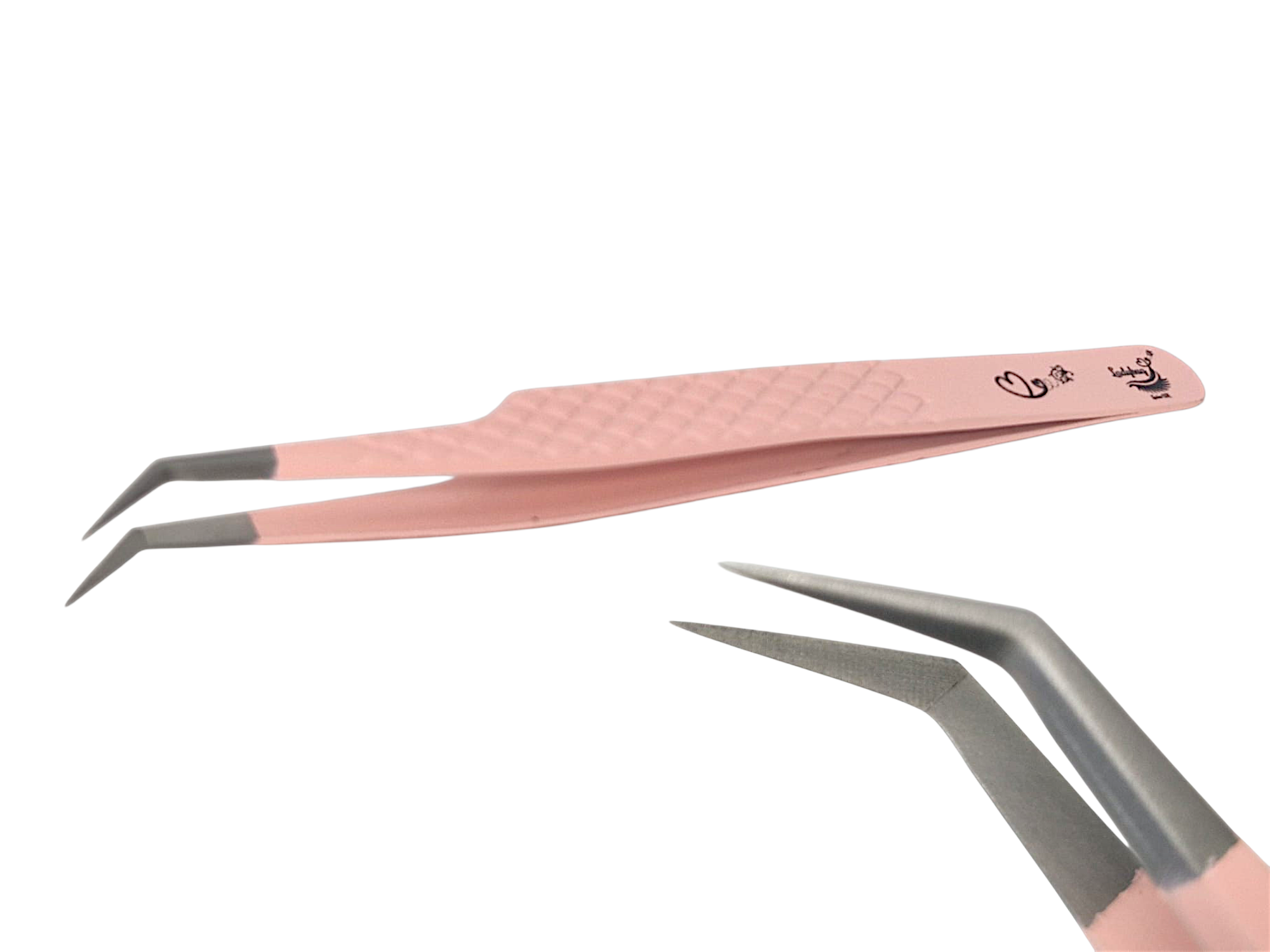 Angled Fibre Grip Volume Tweezers