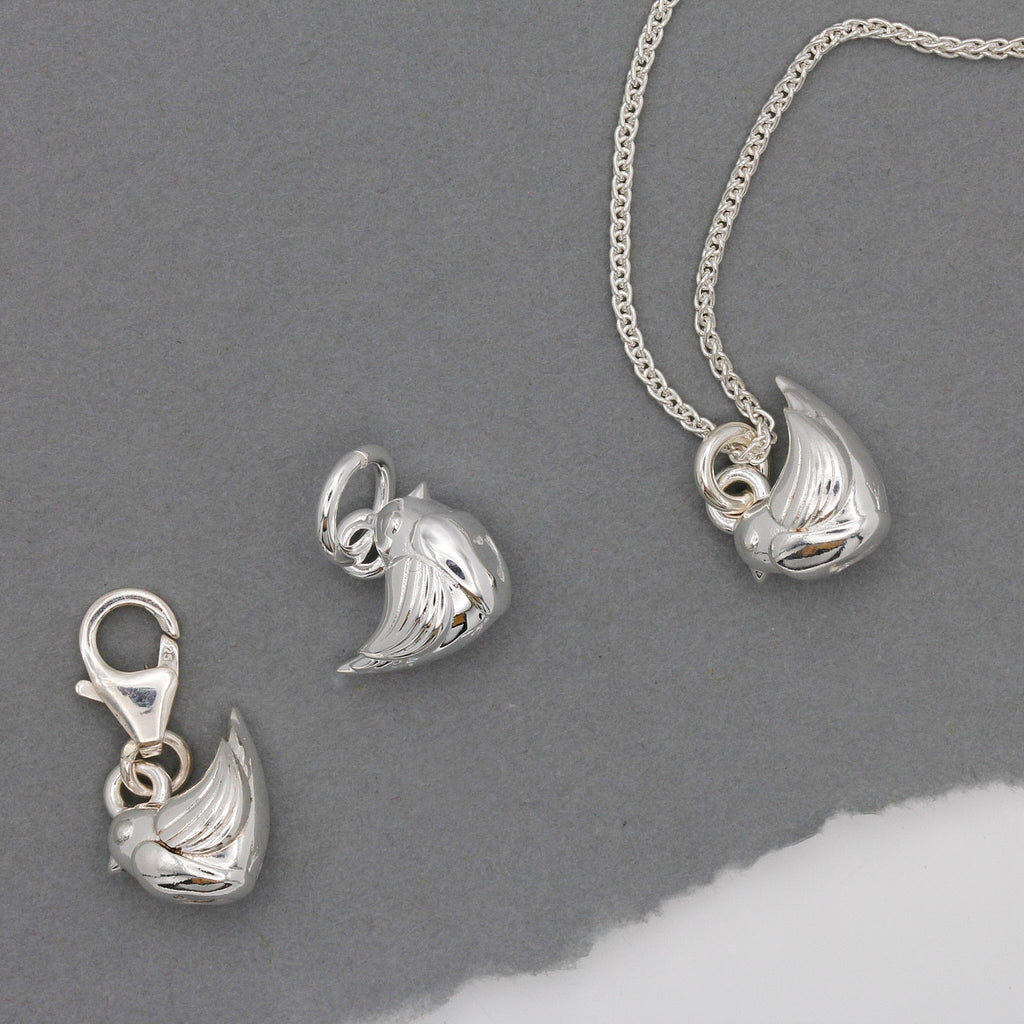 Robin Silver Charm