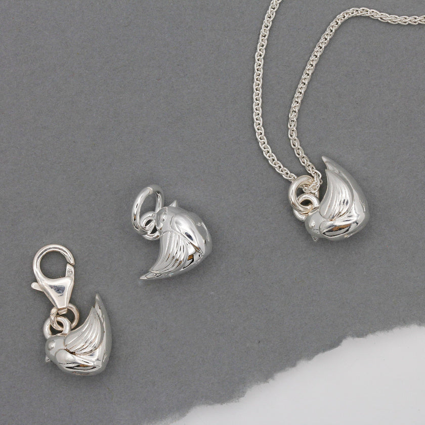 Robin Silver Charm