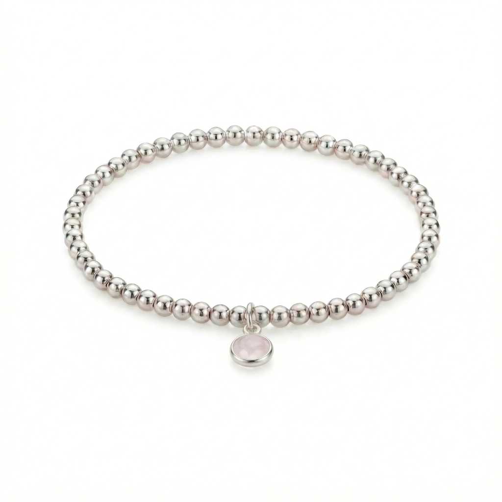 Rose Quartz Charm Bracelet