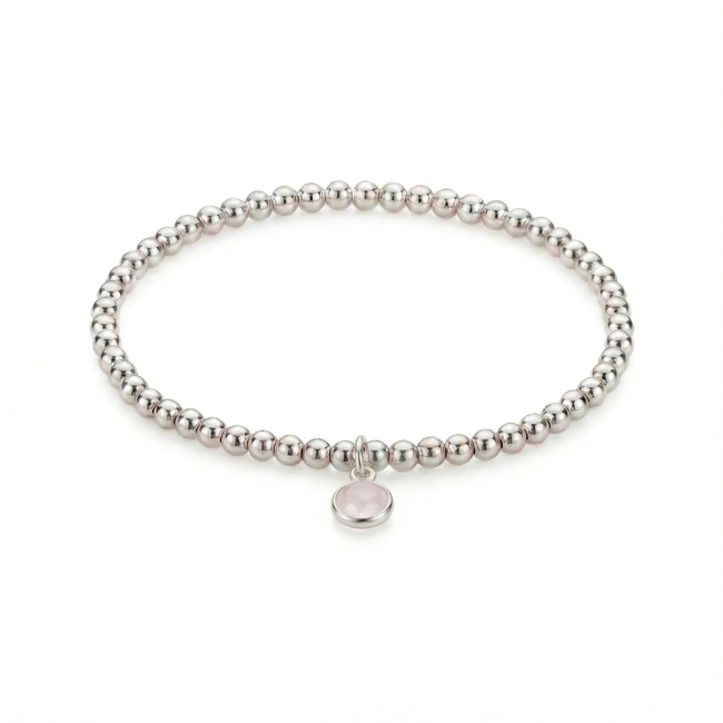 Rose Quartz Charm Bracelet