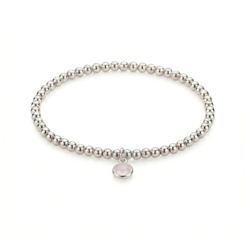 Rose Quartz Charm Bracelet