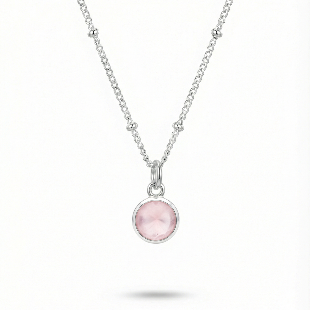 Rose Quartz Birthstone Necklace