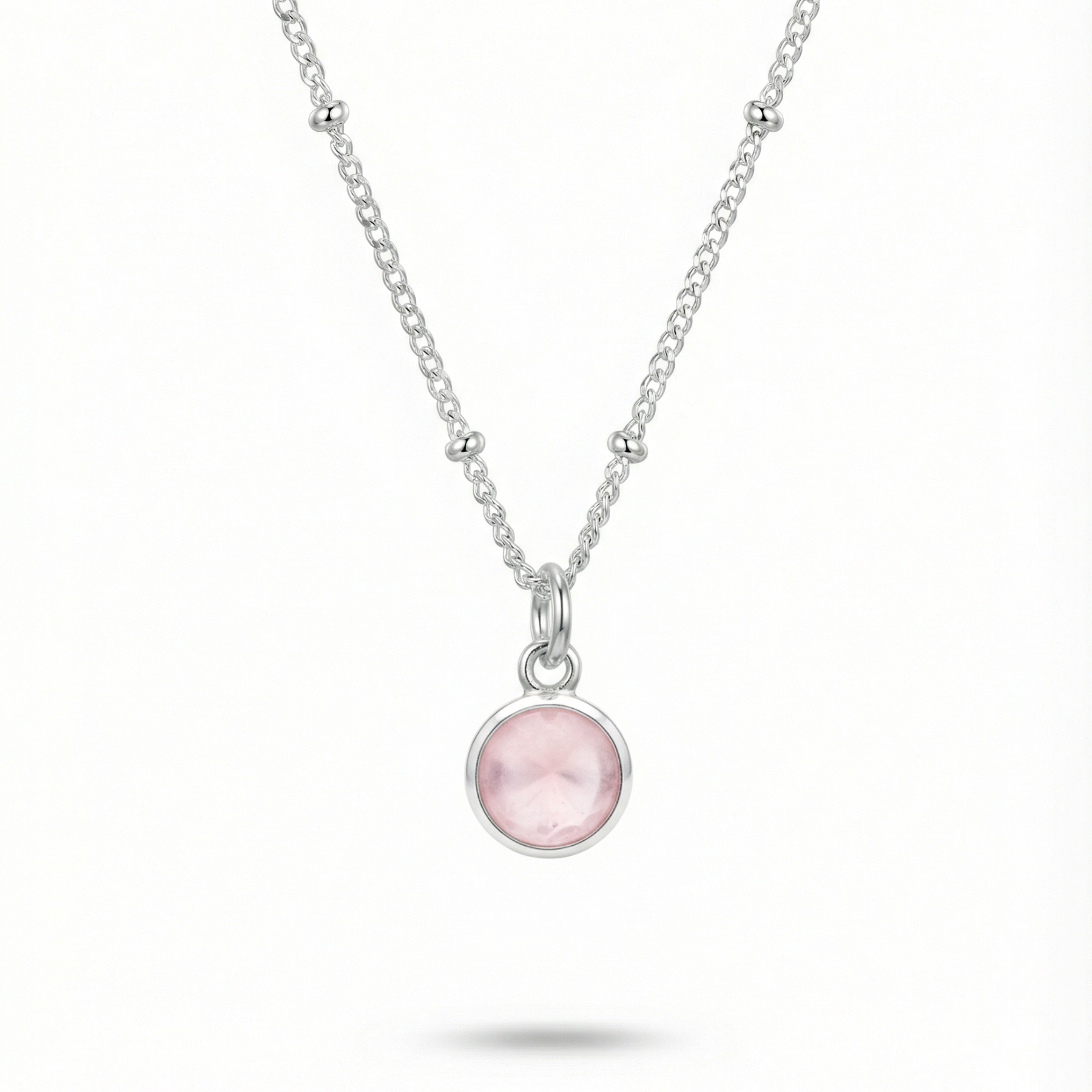 Rose Quartz Birthstone Necklace