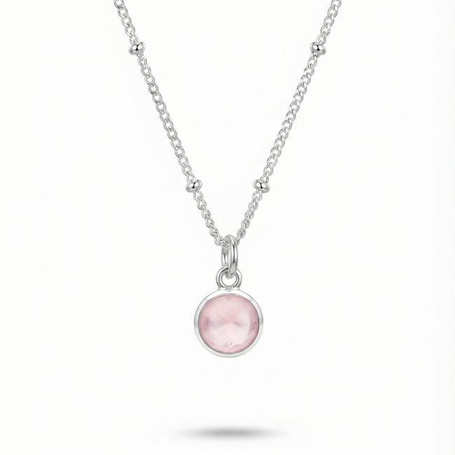 Rose Quartz Birthstone Necklace