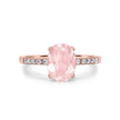 Rosenquarzring in Roségold-Vermeil