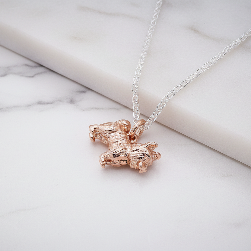 Yorkshire Terrier Silver Dog Charm
