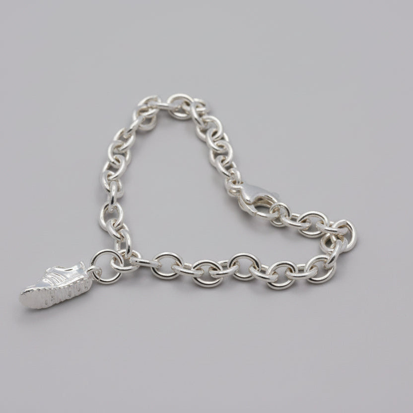 Running Shoe Silver Charm