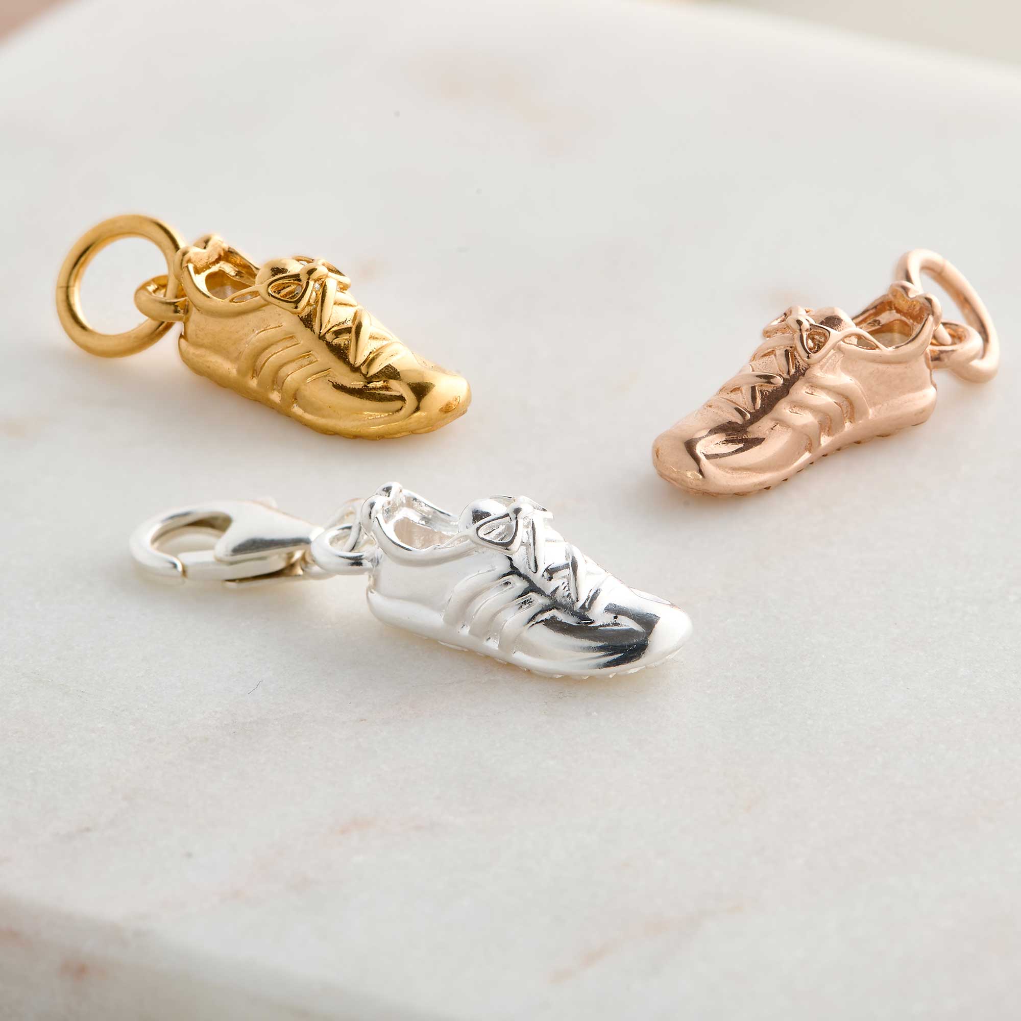 Running Shoe Silver Charm