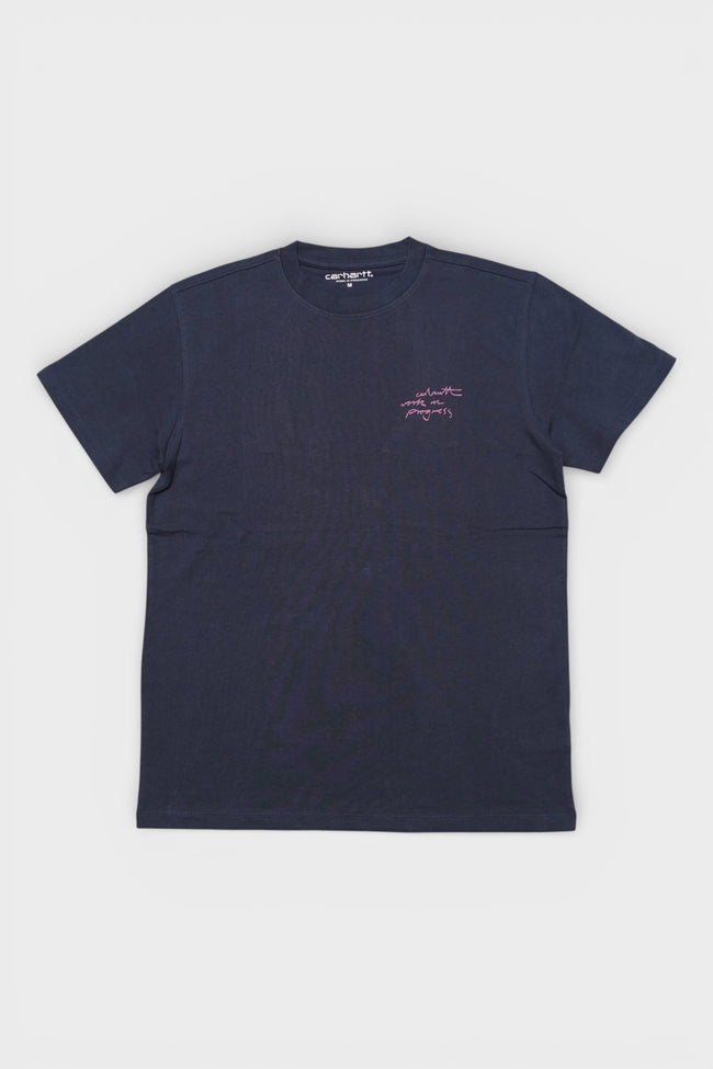 Pánské tričko Carhartt WIP s potiskem, námořnická modř