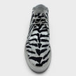 Zebra Canvas Distressed Laced Sneakers Black White