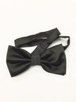 Plain Black Tie & Bow Tie Set
