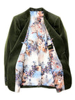 Green Velvet Slim Fit Blazer
