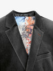 Grey Velvet Slim Fit Blazer
