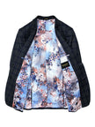 Grey W/ Blue Check Tweed Blazer W/ Matching Waistcoat