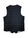 Grey W/ Blue Check Tweed Blazer W/ Matching Waistcoat