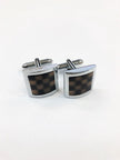 Black & Brown Chequered Cufflinks