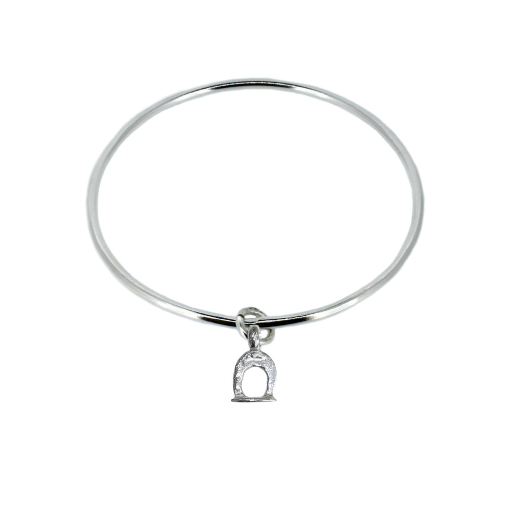 Equestrian Stirrup Charm Bangle