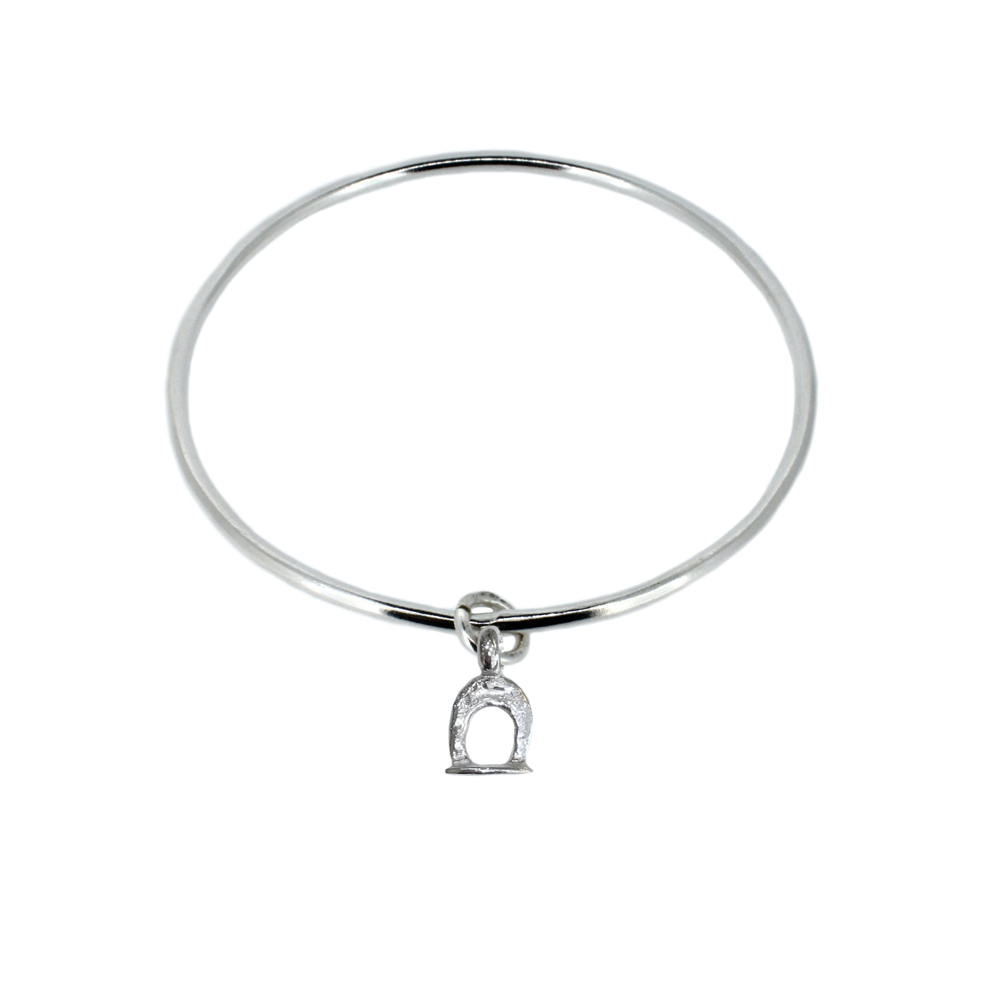 Equestrian Stirrup Charm Bangle