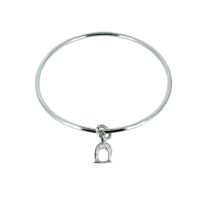 Equestrian Stirrup Charm Bangle