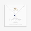 Initial Letter & Birthstone Charm Necklace