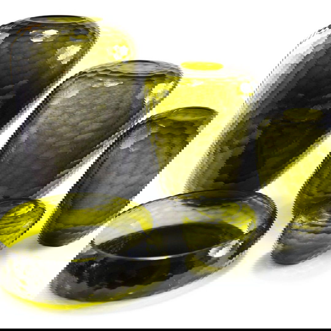 EMERALD CANDLEHOLDER - H10 D14 cm - Olive