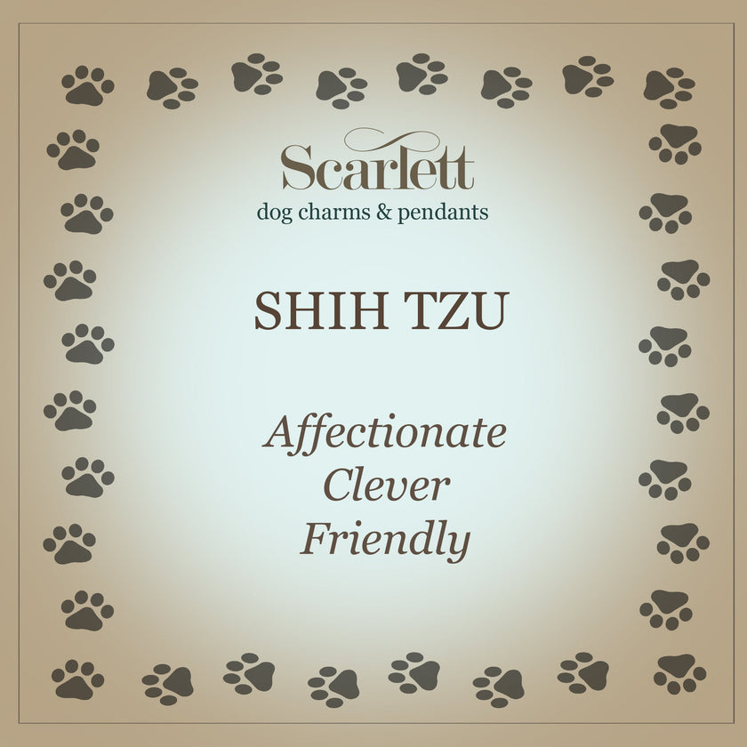 Shih Tzu Personalised Silver Dog Tag Necklace