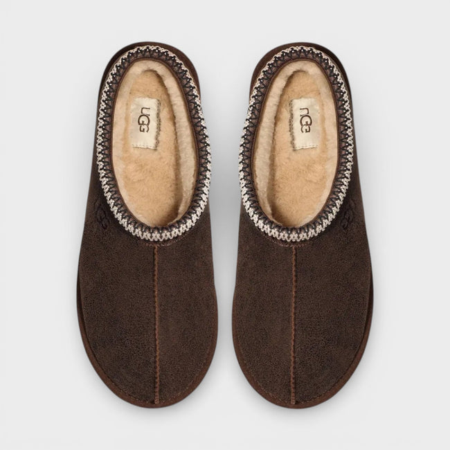 Tasman Distressed Slipper Brown