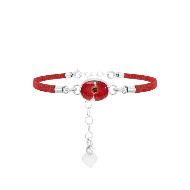Poppy Oval Bracelet Vegan Suede