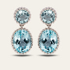 Silver Sky Blue Topaz Aurelia Earrings