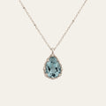 Silver Blue Topaz Necklace - Aurelia