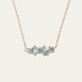 Silver Cluster Gemstone Necklace - Elara