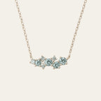 Silver Cluster Gemstone Necklace - Elara