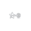 Faceted Star Single Flat Back Earring