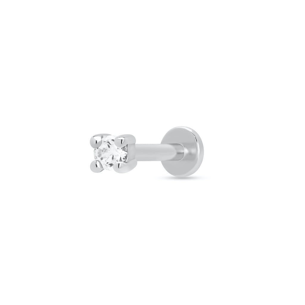 Clear Stone Single Flat Back Earring