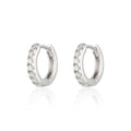 Huggie Earrings with Clear Stones