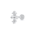 Jessica Baguette Single Flat Back Earring