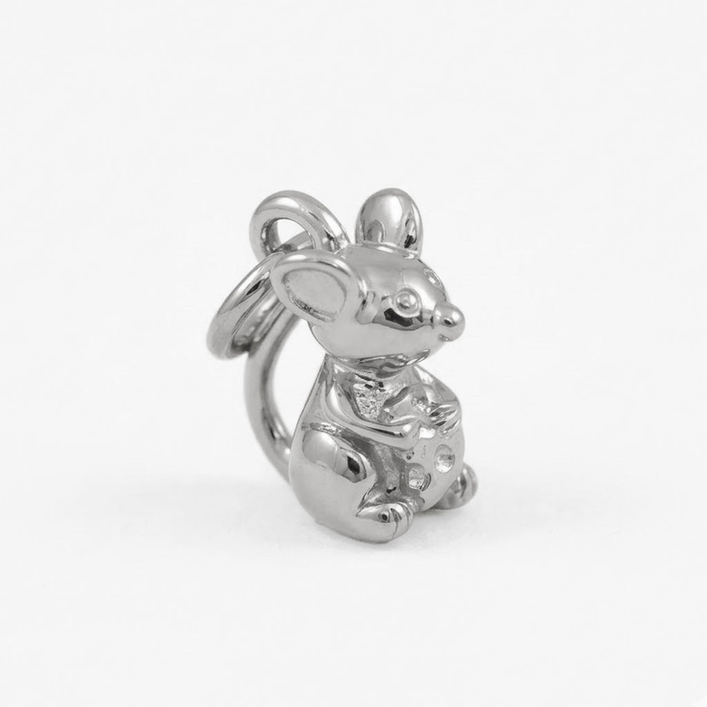 Mouse Silver Charm